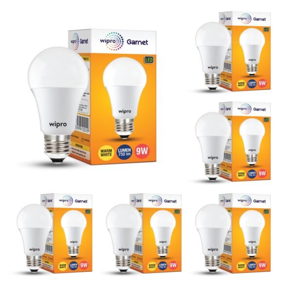Wipro Led Bulb 9 watt pack of 6